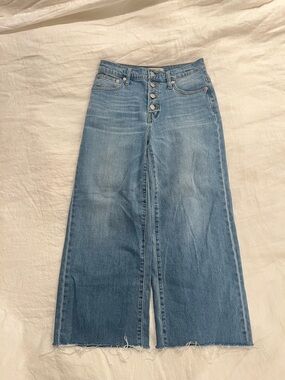 Madewell Wide-Leg Crop Button-Fly Jeans Size 26